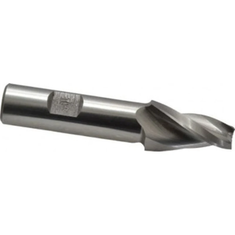 Made in USA 10 per Side 3/8 Small End Diam 1-1/4 LOC 3-Flute High Speed Steel Tapered Square End Mill Uncoated, 5/8 S...